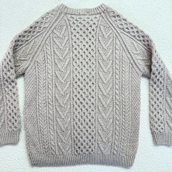 Blarney Woollen Mills Ireland Heavyweight 100% Merino Wool Cable Knit Sweater - Picture 8 of 12